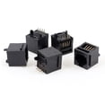 thumbnail image 1 of 5 Pcs Conectores Modulares PCB RJ45 8P8C 8 Pines Redondos Sin Blindaje Color Negro, 1 of 1