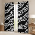thumbnail image 2 of Homewish Black Grey Leopard Print Curtains Pack of 2 (42x84 Each) for Female, Fashion Lines Stripes Curtains Blackout, Modern Abstract Ombre Bedroom Curtains, Living Room Curtains Decor, 2 of 6