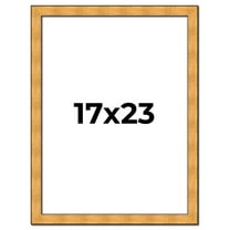 17x23 Frame Gold Rustic Solid Wood Picture Frame | 1.25 Inch Wide Moulding | Rustique Gold