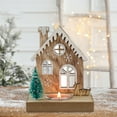 thumbnail image 2 of Cheapark Christmas Wooden Candlestick Ornaments - Tealight/Desk Candle Holders for Dining Table, Festive Decor for Xmas Holiday, 2 of 8