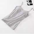 thumbnail image 4 of Teens Big Girls Women Padded Bra Camisole Top Vest Female Camisole With Built In Bra Gray XL, 4 of 7