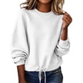 thumbnail image 3 of ZORYEVY Casual Sweatshirt for Women Lightweight Winter Pullover Womens Sweatshirt Crewneck Solid Loose Fit Long Sleeve Tops, 3 of 8