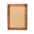 thumbnail image 4 of YOSHOOT Rustic Wooden Framed Wall Mirror,Decorative Wood Wall Mirror for Living Room or Bathroom Vanity,Rectangle Hanging Mirror Home Wall Decor Brown-30x20, 4 of 8