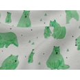 thumbnail image 5 of oneOone Viscose Jersey Green Fabric Bear Craft Projects Decor Fabric Printed By The Yard 60 Inch Wide, 5 of 7