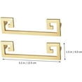 thumbnail image 2 of 2 Pcs Boutons de Porte Rétro Style Chinois Doré pour Tiroirs de Commode, 2 of 5