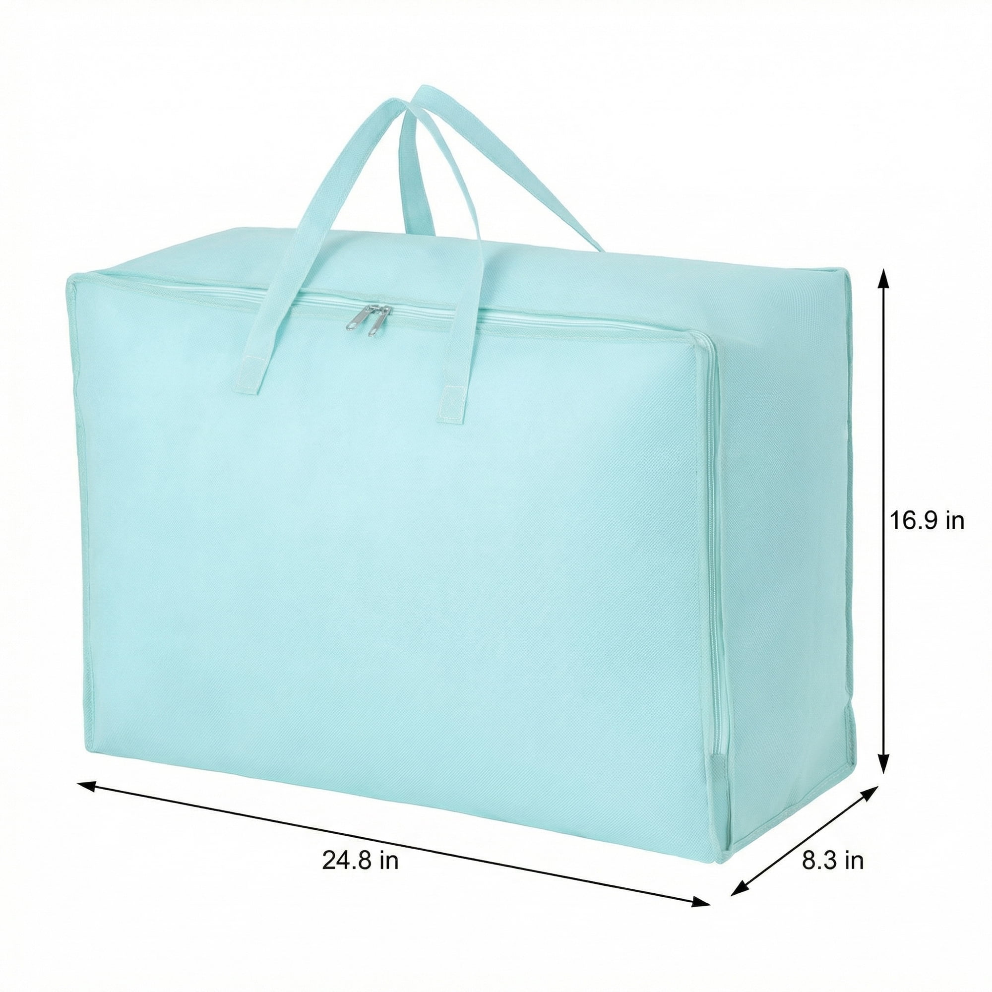 Unique Bargains Clothing Storage Bag Organize Bedroom and Closet Blue 24.8"x16.9"x8.3"