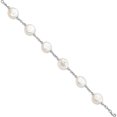 thumbnail image 2 of Sterling Silver Rhod-Plated 12-13 Coin Fwc Pearl 6 Stat Bracelet (7.5 X 13) Made In Canada qg5084-7.5, 2 of 5