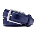 thumbnail image 2 of Men's Belt, Genuine Leather Dress Belts for Men with Single Prong Buckle- Classic & Fashion Design for Work Business and Casual (Blue, 38in), 2 of 6