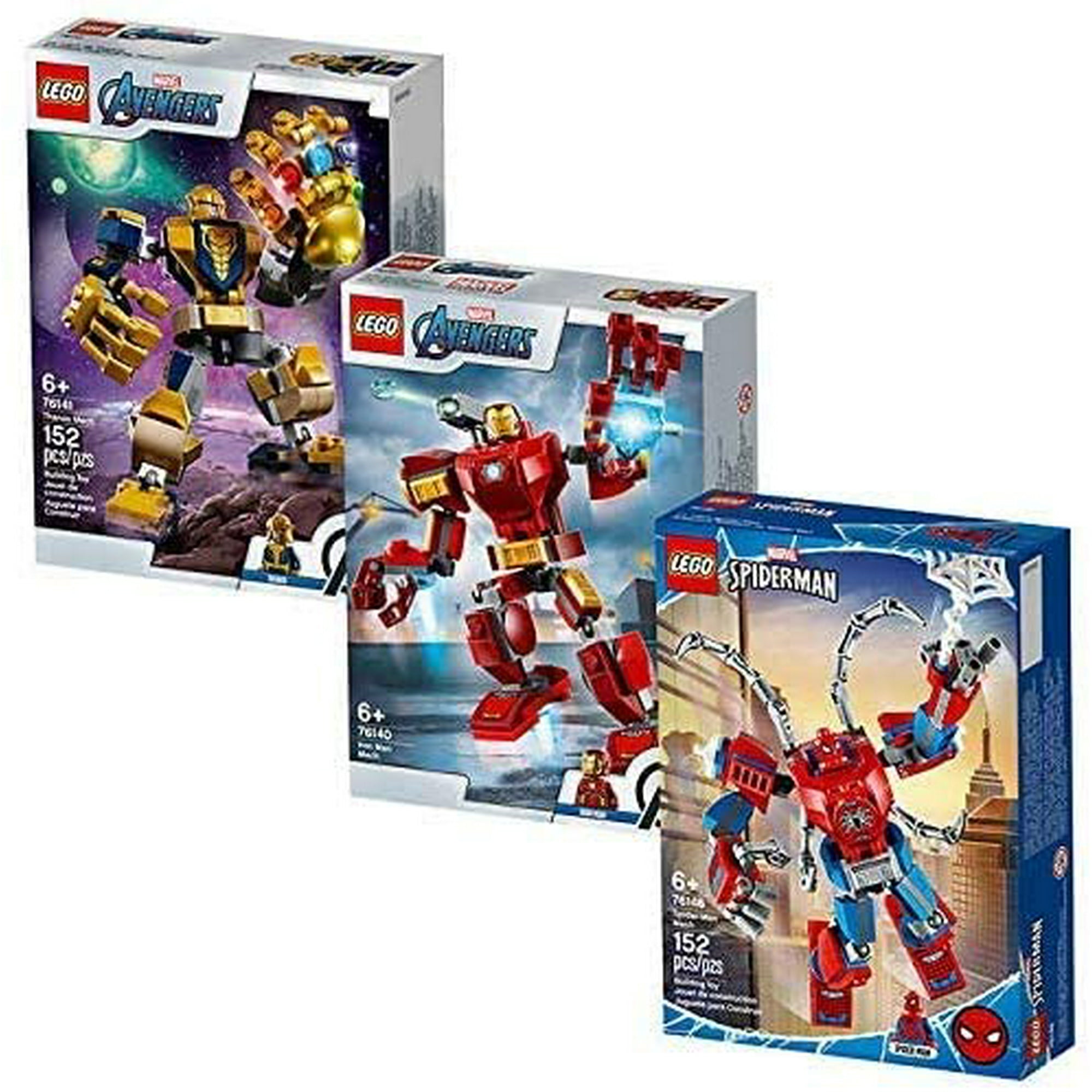 Lego Super Heroes Tri Pack 3 Sets Included Iron Man Thanos Spider Man 66635 Walmart