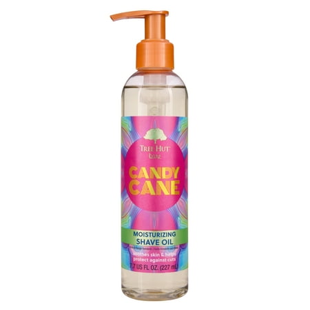 Tree Hut Bare Candy Cane Hydrating & Moisturizing Shave Oil, 7.7 fl oz.
