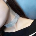 thumbnail image 4 of NEW Crystal Rhinestone Choker Necklace Women Wedding Accessories Silver Color Chain Punk Gothic Chokers Jewelry Collier Femme Straggle Steipos, 4 of 5