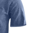 thumbnail image 3 of Ceisia Men's Regular Straight Short Sleeve Henley Top Lace-Up V-Neck Vintage Texture Spring Summer Shirt Gift, 3 of 4