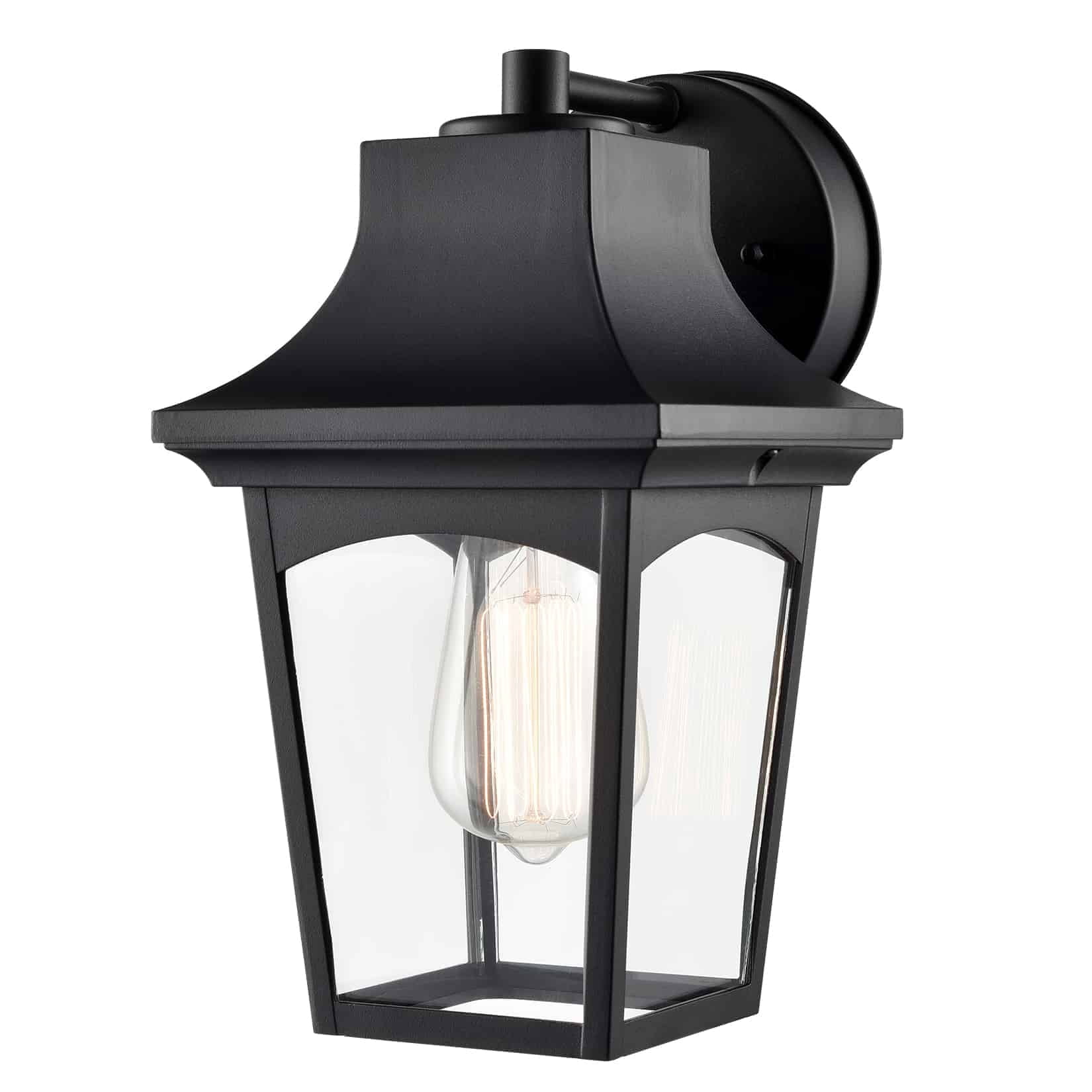 Westinghouse Two-Light Outdoor Wall Fixture - Polished Graphite Steel Cylinder, Modern Exterior Lighting For Porch, Patio & Garage