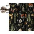 thumbnail image 2 of Mushroom Window Valance,Vintage Woodland Vanilla Print Decorative Curtains Valance for Bedroom Kitchen Cafe 54x18in, 2 of 5