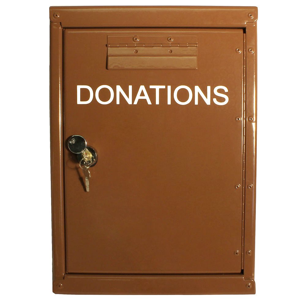 Outdoor Locked Donation Aluminum Box with Rain Flap for Money