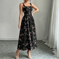 thumbnail image 4 of WRKEKC Summer Dresses for Women Printed Sleeveless a Line Pleated Square Neck Ankle Length Versatile Casual Wear, 4 of 8