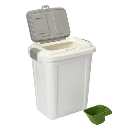 ashfield & harkness airtight pet food storage container up to 20 lbs/ 23 qt for dog cat bird and other pet food storage easy acces including scoup easy access lightweight keeps pet food fresh
