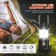 thumbnail image 1 of Lámpara de camping LED Energía solar 350lm Luces de tienda para caminatas al aire libre (LED negro) Ehuebsd Para estrenar, 1 of 8