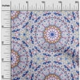 thumbnail image 2 of oneOone Viscose Chiffon Medium Blue Fabric Mandala Quilting Supplies Print Sewing Fabric By The Yard 42 Inch Wide, 2 of 6