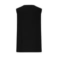 thumbnail image 5 of Swstbby Liquidation d'Été 2025! pour Hauts pour Femmes Grande Taille, Chemises d'Été pour Femmes, Chemise Décontractée Unie à Col Rond Sans Manches Noire TG, 5 of 5