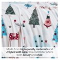 thumbnail image 4 of Full/Queen Size Christmas Comforter Set w/2 Pillow Shams, Reversible Holiday Bedding Set 2-Sided, Queen/Full Comforter Set, Reindeer - Winter Wonderland Print, 4 of 9