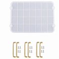 thumbnail image 1 of Tray Mold with Gold Handles, Rectangle Silicone Tray Mold for Resin, Flat Tray Resin Mold, Epoxy Res, 1 of 5