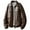 Coffee, variant on Mens Leather Jacket Y2k Leather Bomber Jackets Color: Coffee Size: XL