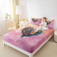thumbnail image 4 of jejeloiu Colorful Botanical Flower Twin Sheet Sets,Cute Floral Blossom Bedding For Girls Kids 3pcs, 4 of 7