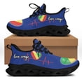 thumbnail image 1 of Zapatillas deportivas gruesas de malla con estampado de la bandera de la República del Congo, con cordones, informales, vulcanizadas, para caminar, 1 of 6