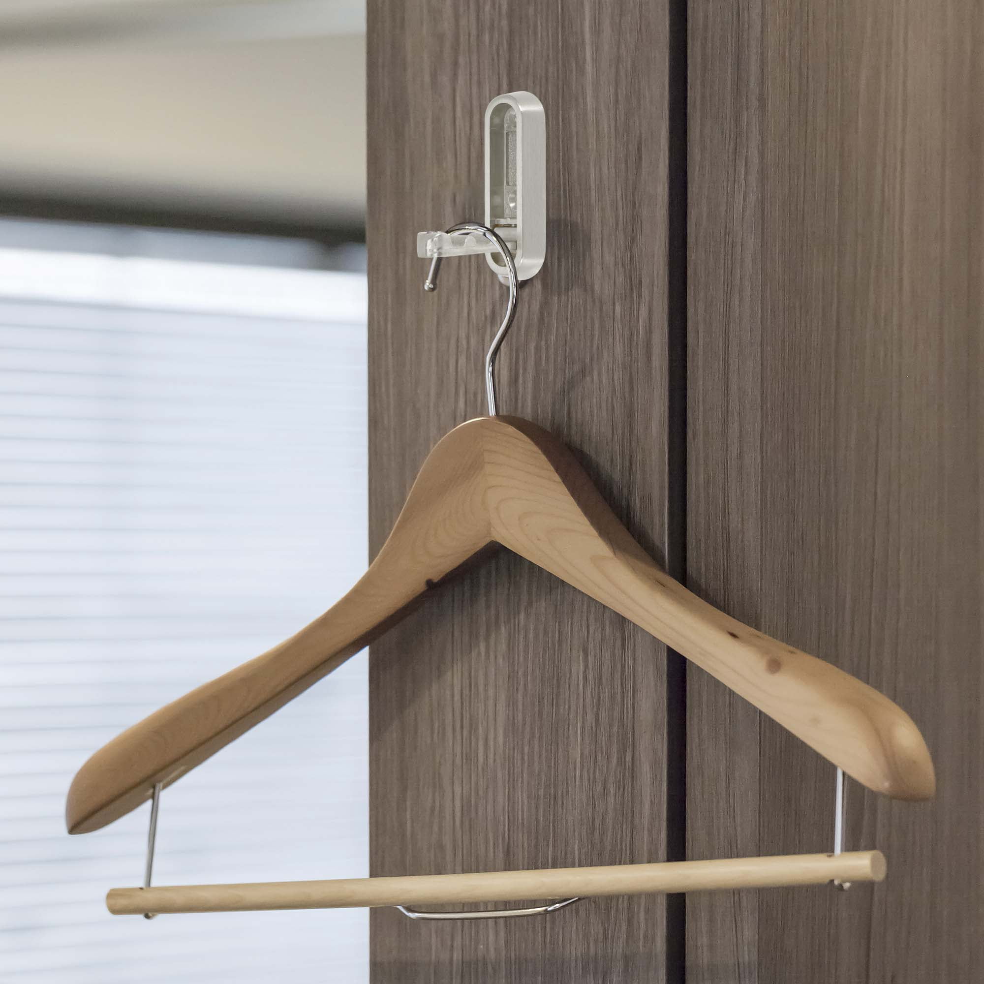 Unique Bargains Round Coat Hook Wall Mount Folding Hook Silver Tone 2.87"x0.91"x0.47"