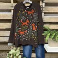 thumbnail image 2 of Sudadera extragrande de lana de manga larga con cuello redondo y estampado retro para mujer Fridja  fhghd870, 2 of 4