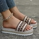 thumbnail image 2 of Amzcrzy Zapatos de mujer,Zapatos de mujer,Zapatillas de mujer, Sandalias de estilo étnico para mujer, suela gruesa, con boca de pez, pantuflas de cuerda color caramelo Sandalias Mujer Zapatillas De C, 2 of 7