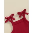 thumbnail image 5 of Gureui Baby Girls Knit Shorts Outfits Solid Color Sleeveless Cami Tops with Elastic Waist Shorts 2Pcs Set, 5 of 9