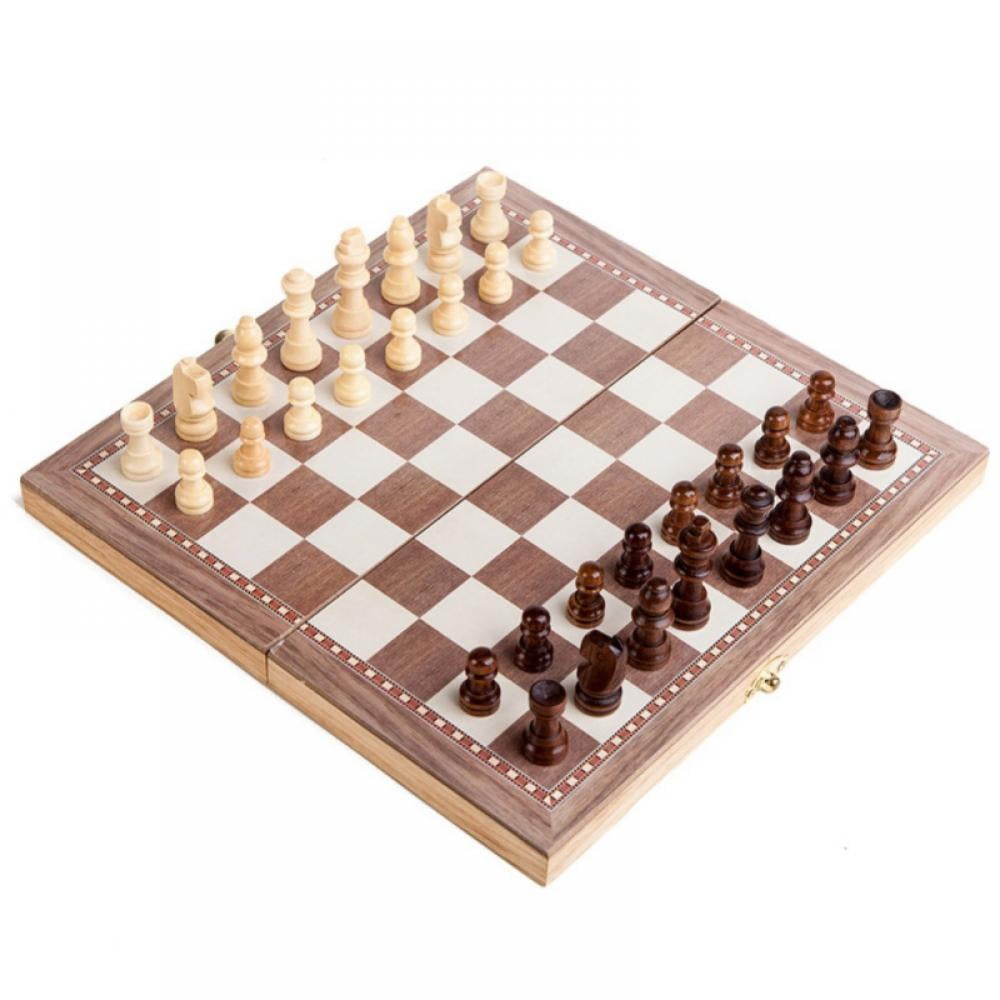 APS Craft Sheesham Wooden Magnetic Folding Chess Board 