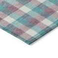 thumbnail image 4 of Addison Rugs Chantille Indoor/Outdoor Transitional Plaid Teal Washable Round Rug, 8' x 8', 4 of 6