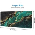 thumbnail image 3 of Extended Large Mouse Pad, XL Gaming Mousepad 31.5 x 11.8 Inch, Big Computer Keyboard Desk Pad, Waterproof Mouse Mat with Stitched Edges and 3mm Thick Long Non-Slip Base for Office Gaming, Green Marble, 3 of 6