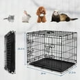 thumbnail image 2 of 24 Inch Small Animal Cage with Slide Out Tray, Portable Rabbit Cage with Removable Carrying Handle, Perfect for Bunny, Ferret, Chinchilla(24"D x 17.3"W x 19.3"H), 2 of 6