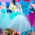 thumbnail image 2 of 1/2/5/10 piezas de decoraciones para tartas de Disney Princess Frozen Blancanieves Sofía niña cumpleaños baby shower cupcakes Toppers boda pastel bandera, 2 of 5