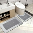 thumbnail image 2 of InsCrazy Bathroom Rugs Sets 2 Piece Mat Bathroom Water Absorbent Non-Slip Floor Mat Toilet Room Living Room Bedroom Kitchen Door Mat Two Sets Of Floor Mats Bath Decor, 2 of 7
