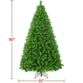 thumbnail image 5 of Yaheetech 7.5FT Pre-lit Flocked Artificial Christmas Tree with Foldable Stand,Pure Green, 5 of 9