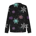 thumbnail image 4 of HAiming Chandail de Noël pour Femmes Imprimé Xmas Manches Longues Col Rond Décontracté Blouse Tendance, 4 of 7