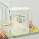 thumbnail image 5 of Tetera fría | Jarra para bebidas de polipropileno grande de 1.8L con tapa abatible y asa | Apta para refrigerador para agua, té helado, jugo, limonada, infusor de frutas | Para uso en casa, fiestas, 5 of 9