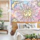 thumbnail image 5 of Tapiz psicodélico hippie con diseño de sol y luna celestiales místicos y estrellas para colgar en la pared (51,2 x 59 pulgadas), 5 of 5