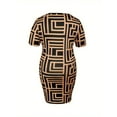 thumbnail image 2 of Women's Plus Size Sweetheart Neck Short Sleeve Mini Dress with Flattering Fit for Party or Everyday Wear Now Available, 2 of 4
