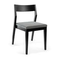 thumbnail image 3 of Plank+Beam Solid Wood Dining Chair Frame (2 Pack), Black with Graphite Cushion, 3 of 9