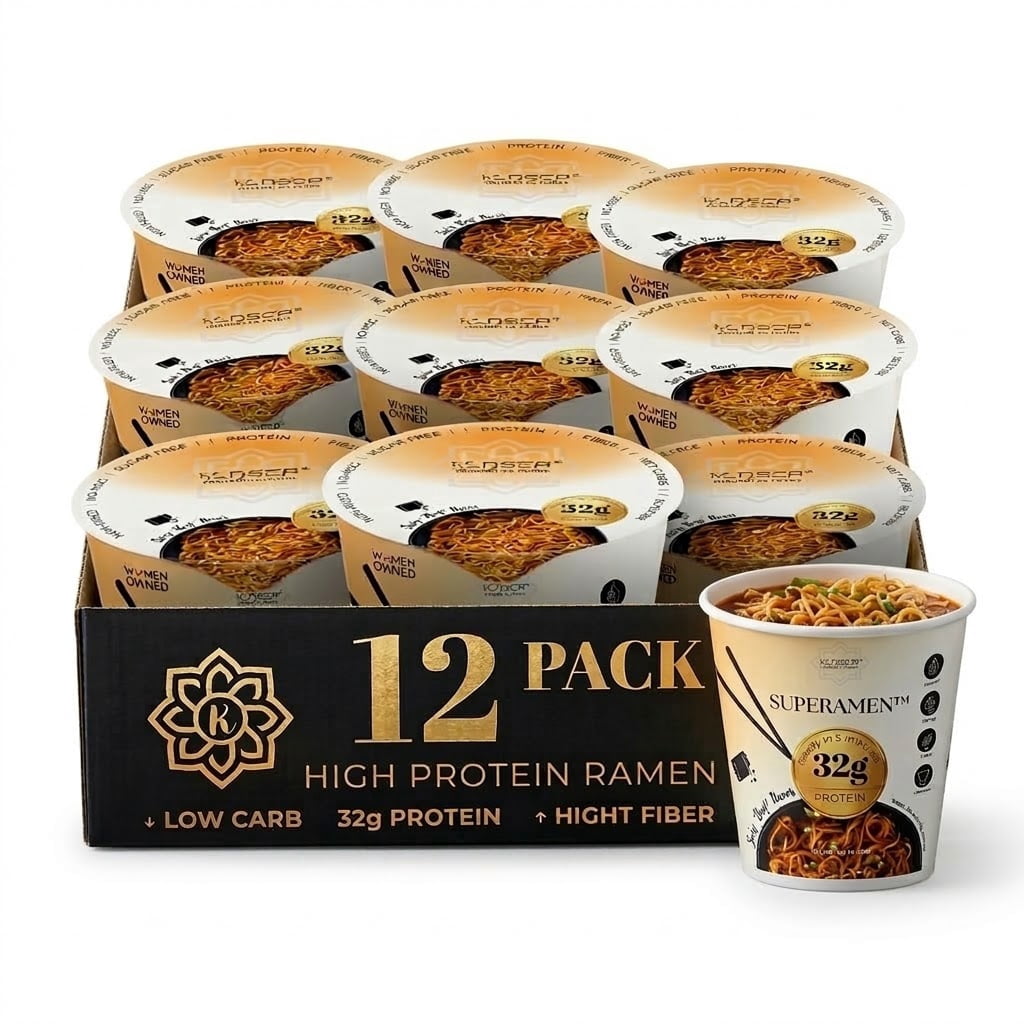(3 pack) KLDSCP Protein Noodles, High Protein, Keto Friendly, Vegan, Non-GMO, Kosher, Low Carb, Plant-Based  Noodle (12 pk)