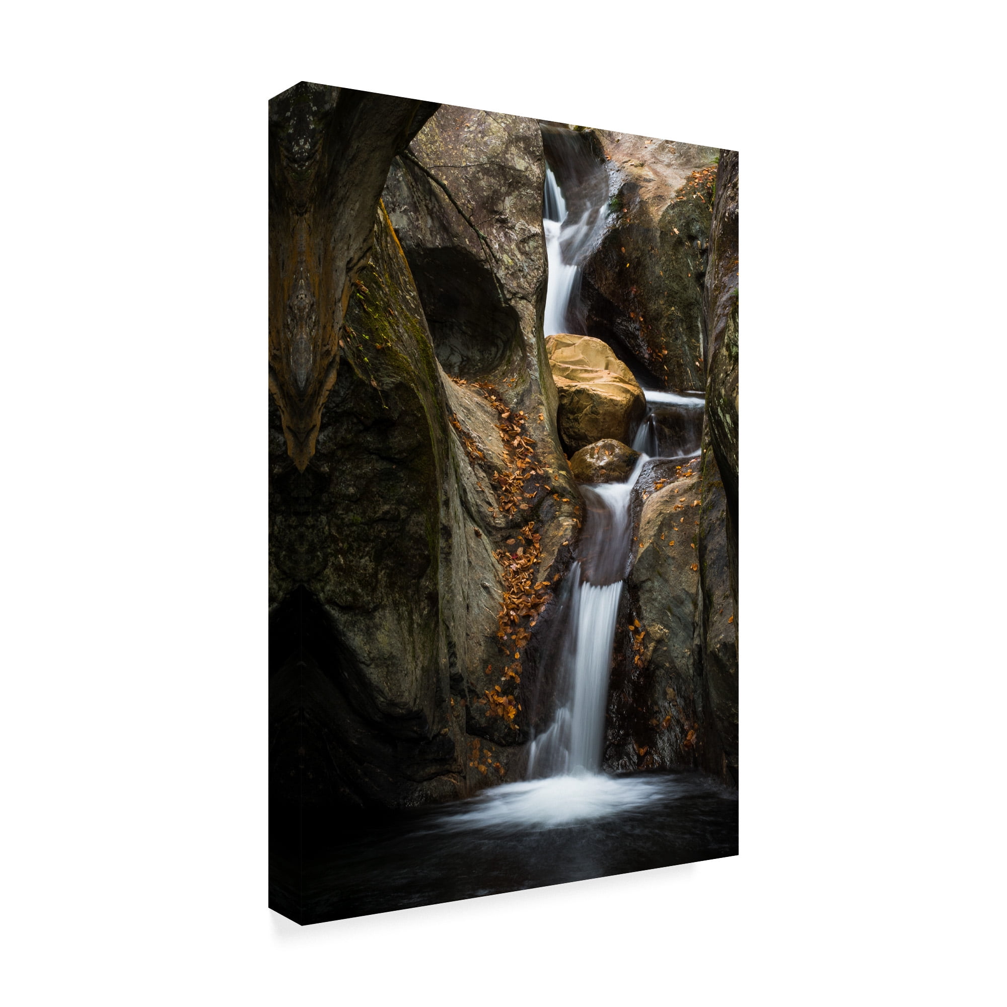Trademark Fine Art 'Autumn Waterfall Cliffs' Canvas Art by Brenda Petrella Photography Llc