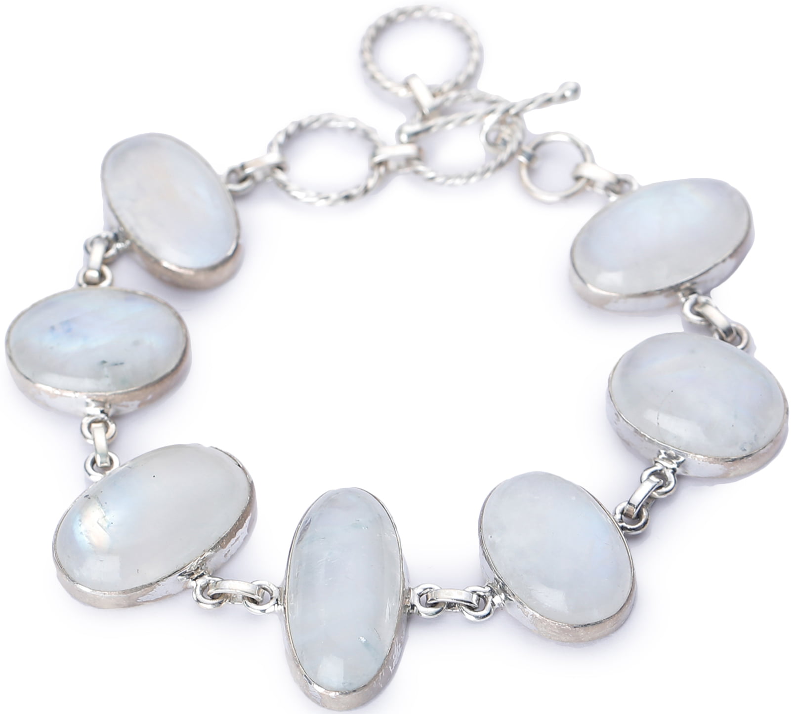 Equilibrium Moonstone Antique Silver Style Stretch Bracelets Costume Jewellery 