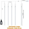 thumbnail image 6 of Morttic Meteor Shower Lights Outdoor, 11.8 Inches 8 Tubes 192 LED Snowfall Lights, Waterproof Hanging Falling Rain Lights for Tree Bushes Holiday Party Christmas Decoration,Warm White, 6 of 11