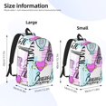 thumbnail image 4 of Balery Eiffel Tower and Hearts Vintage Canvas Backpack for Men and Women - Large Capacity, Durable Travel Laptop Bag for School, Work, Hiking, and Outdoor Activities, 4 of 7